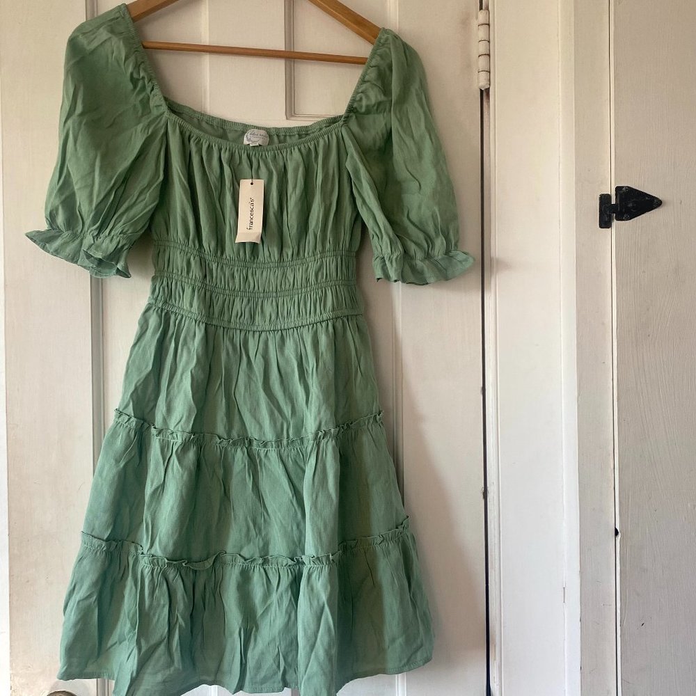Francescas Olive Green Mini Dress NWT